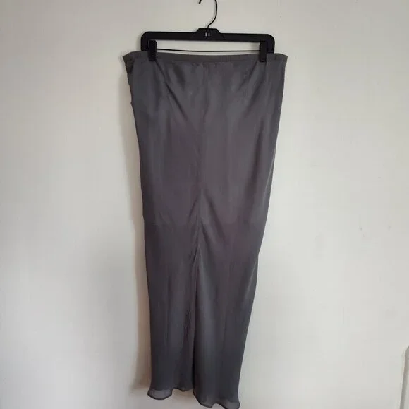 Ladies SZ L J Crew Gwyneth  Storm Cloud Chiffon Skirt - Picture 2 of 4